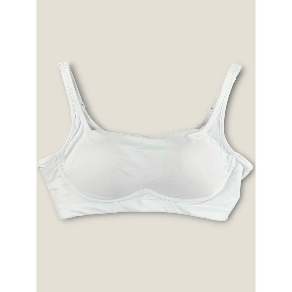 Leonisa White Underwire Balconette Bra Size L Large Full Coverage Smooth